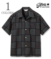 TYPEWRITER COTTON OPEN SHIRT POLKA DOT