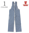 1930'S INDIGO BLUE and WHITE CHECK OVERALL