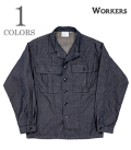 M-43 Shirt Jacket, 6 oz Brown Back Denim