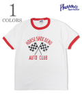 PHERROW'S フェローズ 半袖|リンガー|プリントTシャツ『HORSE SHOE BEND AUTO CLUB Ringer T-Shirt』【アメカジ・ワーク】26S-PRT2