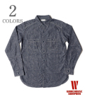 WAREHOUSE CHAMBRAY SHIRTS WITH CHINSTRAP