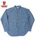 WAREHOUSE CHAMBRAY SHIRTS WITH ELBOW PATCH
