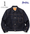 PHERROW'S フェローズ 1stタイプ|デニムジャケット|ジージャン『13.5oz. DENIM JACKET 1st TYPE』【アメカジ・ワーク】510SW