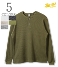 Waffle Henley Neck L/S T-Shirt