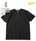 BARNS バーンズ Button Works 半袖|小寸編み|ユニオンスペシャル|ヘンリーネックTEE|メタル釦『VINTAGE HENLEY NECK COZUN SST』【アメカジ・カレッジ】BR-8146SP