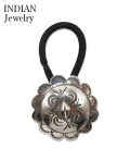 Navajo Stampede Silver Concho Hair Tie