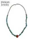 Santo Domingo Heishi & Turquoise Nugget Neckless Pablita Bailon