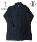 Denim Tweed Balmacaan coat