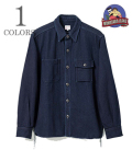 MOMOTARO JEANS 桃太郎ジーンズ 長袖|インディゴ染色|ドビー|ワークシャツ『INDIGO DOBBY WORK SHIRT』【アメカジ・ワーク】MZLS1070