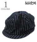 SUGAR CANE シュガーケーン 9oz.ウォバッシュストライプ|アップルジャック『9oz. WABASH STRIPE APPLEJACK CAP』【アメカジ・ワーク】SC02070