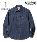 SUGAR CANE シュガーケーン 長袖|デニム|ウエスタンシャツ『BLUE DENIM WESTERN SHIRT』【アメカジ・ワーク】SC28190