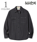 8.5oz. BLACK WABASH STRIPE WORK SHIRT
