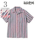 SUGAR CANE シュガーケーン 半袖|ハートストライプ|オープンカラーシャツ『HEART STRIPE OPEN SHIRT』【アメカジ・ワーク】SC39119