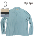 STYLE EYS PLAIN RAYON BOWLING SHIRT