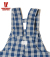 1930'S INDIGO BLUE and WHITE CHECK OVERALL