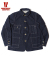 WAREHOUSE INDIGO HERRINGBONE COVERALL WITH CHINSTRAP