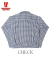 WAREHOUSE INDIGO CHECK ROUND COLLAR JACKET
