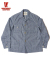 INDIGO PINCHECK CHANGE BUTTON COVERALL