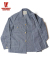 INDIGO PINCHECK CHANGE BUTTON COVERALL