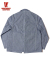 INDIGO PINCHECK CHANGE BUTTON COVERALL