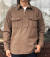 CUSHMAN HOUND TOOTH HALF ZIP WORK SHIRTS