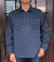 MIX CHAMBRAY HALF ZIP WORK SHIRTS