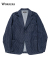 Lounge Jacket, Indigo Herringbone
