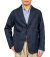 Lounge Jacket, Indigo Herringbone