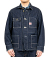 Deluxe Railroad Jacket, 12 oz, Grey Back Indigo Herringbone