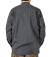 Band Collar Shirt, Black Chambray