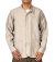 Band Collar Shirt, Ecru Linen