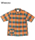 Open Collar Shirt, Orange Madras