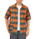 Open Collar Shirt, Orange Madras