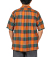 Open Collar Shirt, Orange Madras