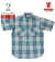 SHORT SLEEVE CHECK WORK SHIRTS B柄