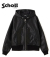 LEATHER HOOED JACKET