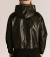 LEATHER HOOED JACKET