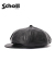 LEATHER NEWSBOY CAP