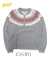 COZUN Half Zip Snowflake Patterned Sweat