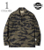 BLACK TIGER PATTERN JACKET OVER DYE