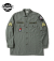 BUZZ RICKSON'S SHIRT MAN'S COTTON SATEEN OLIVE GREEN SHADE107