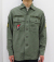 BUZZ RICKSON'S SHIRT MAN'S COTTON SATEEN OLIVE GREEN SHADE107