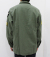BUZZ RICKSON'S SHIRT MAN'S COTTON SATEEN OLIVE GREEN SHADE107