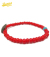 BW White Hearts Concho Bracelet Red