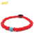 BW White Hearts Concho Bracelet Red