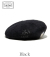 LEATHER WAPPEN FLUFFY BERET