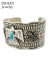 Navajo Stampede Silver Bangle Orville White