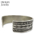 Navajo Stampede Silver Bangle Landon Secatero