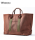 Leather Handle Tote Bag
