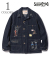 SUGAR CANE 11oz. BLUE DENIM 1920's CARTOON WORK COAT